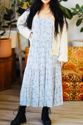 Frosted Flowers Tiered Cami Dress