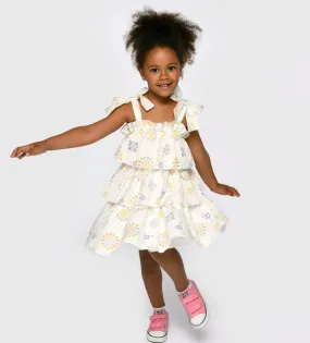GBY Eyelet Floral 3 Tiered Dress