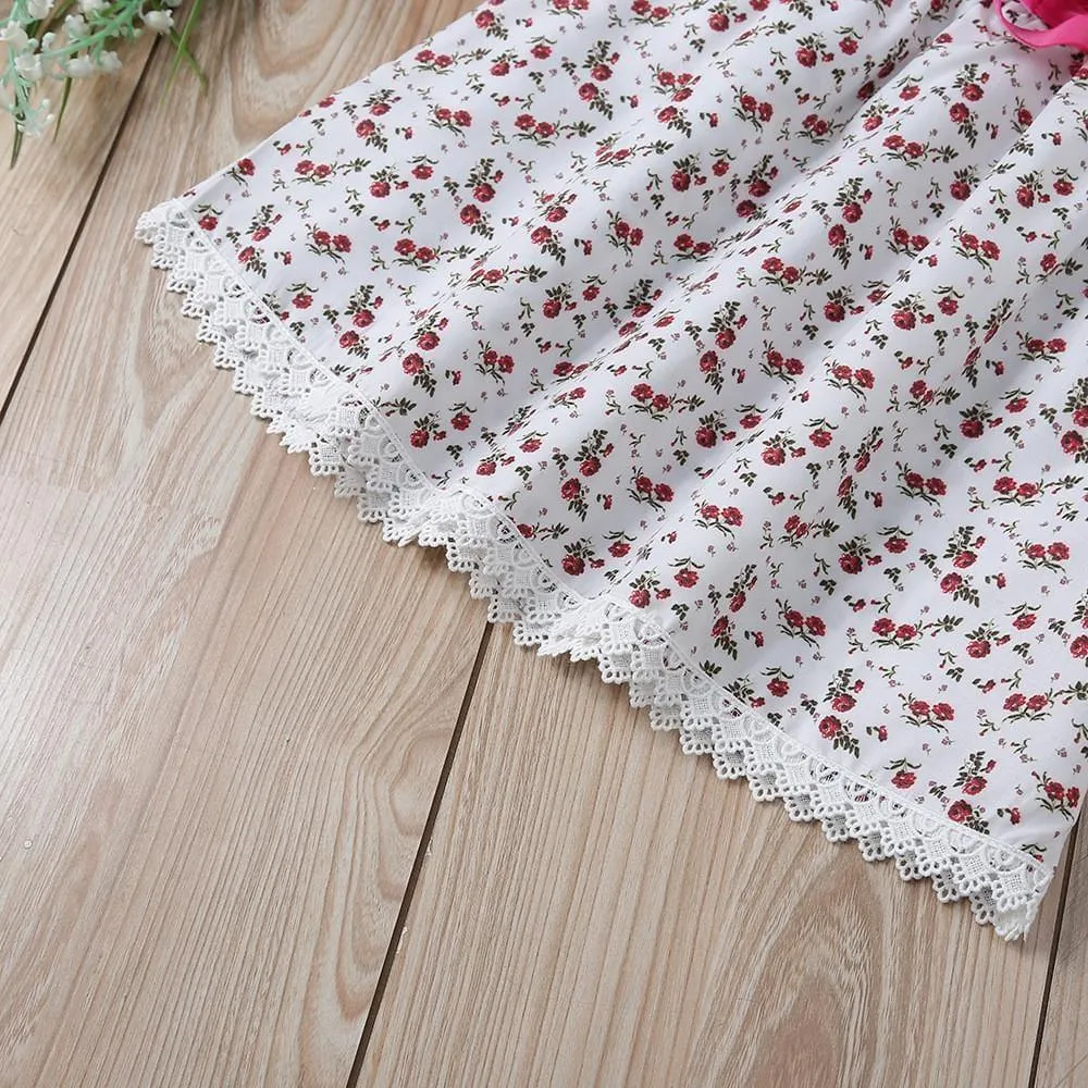 Girls Long Sleeve Printed Floral Casual Dress Baby Girl Wholesale Boutique