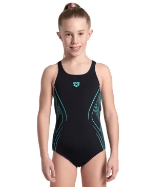 Girls Reflection Pro Back Swimsuit - Black/Water