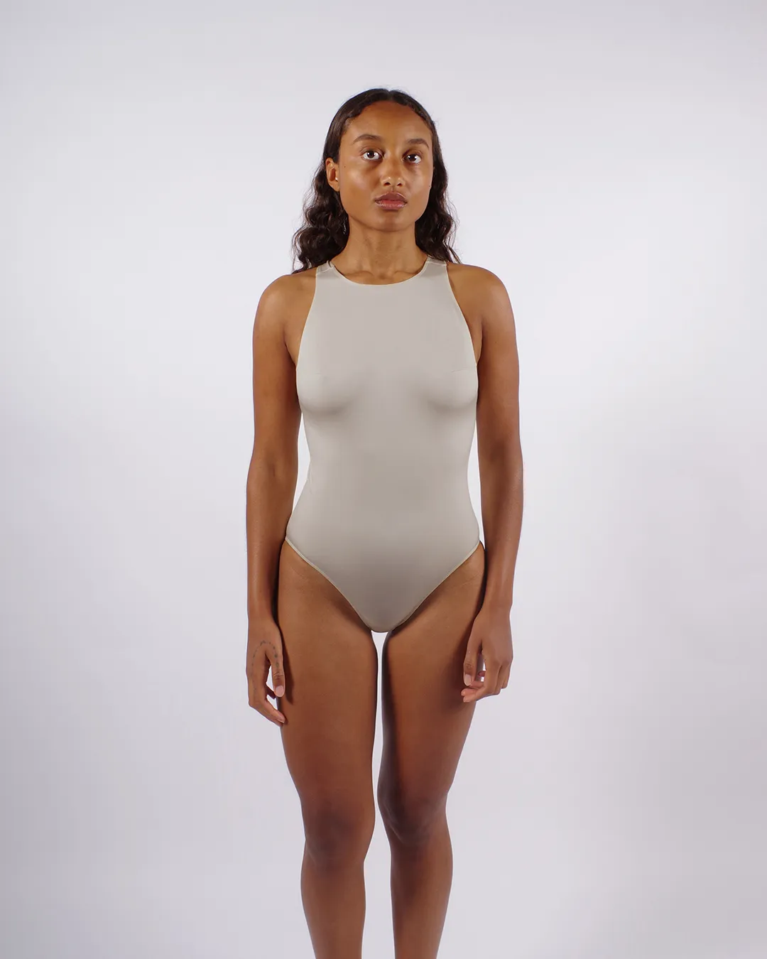 GLOWING Body Swimsuit | Taupe