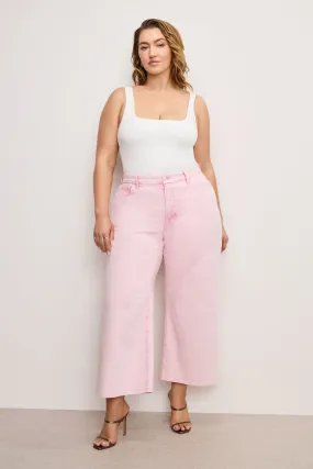Good Waist Cropped Palazzo Jeans Mineral Rose Quartz - Good American