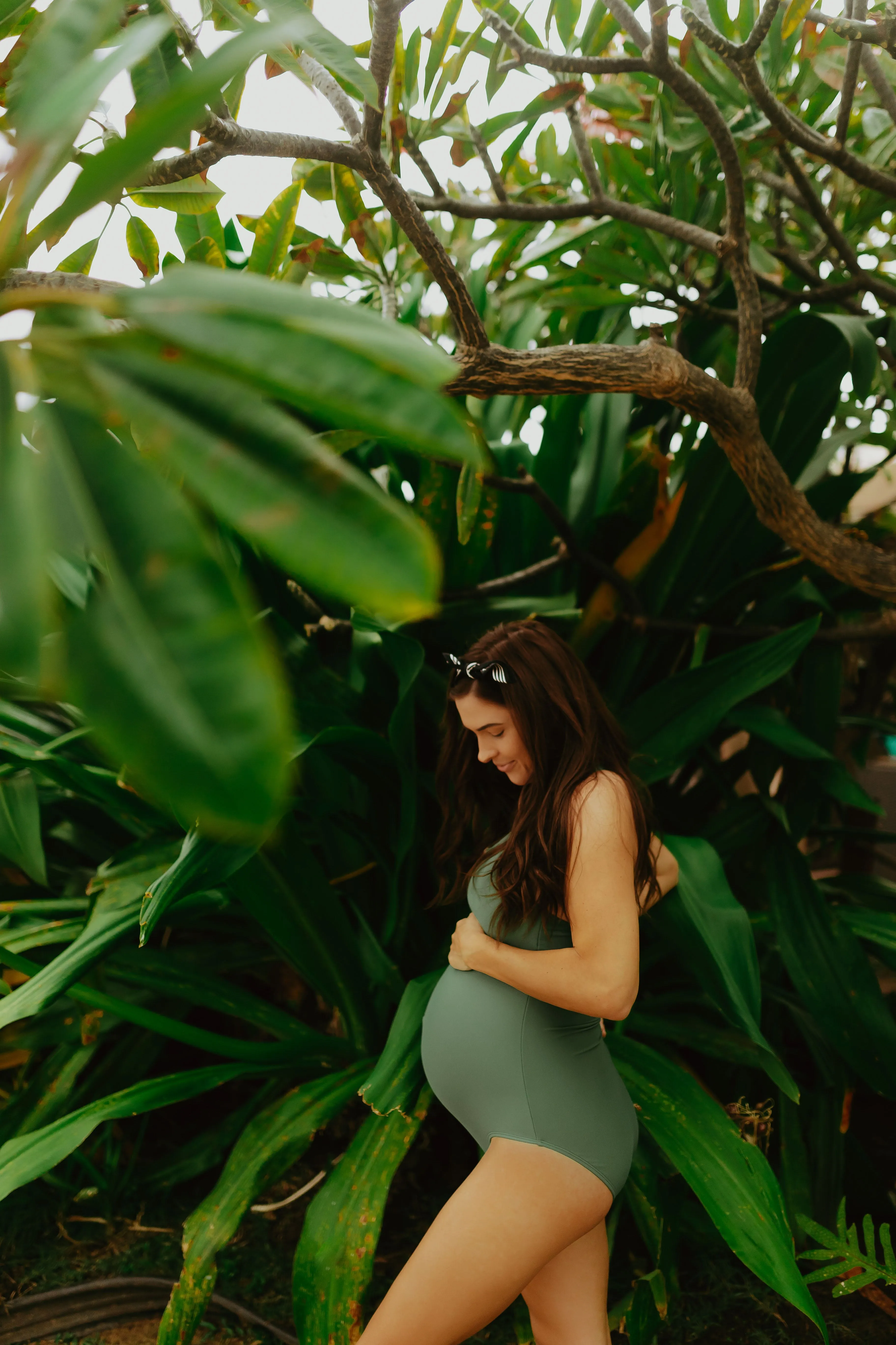 Green Jenna - Zipper One-Piece Swimsuit - $48