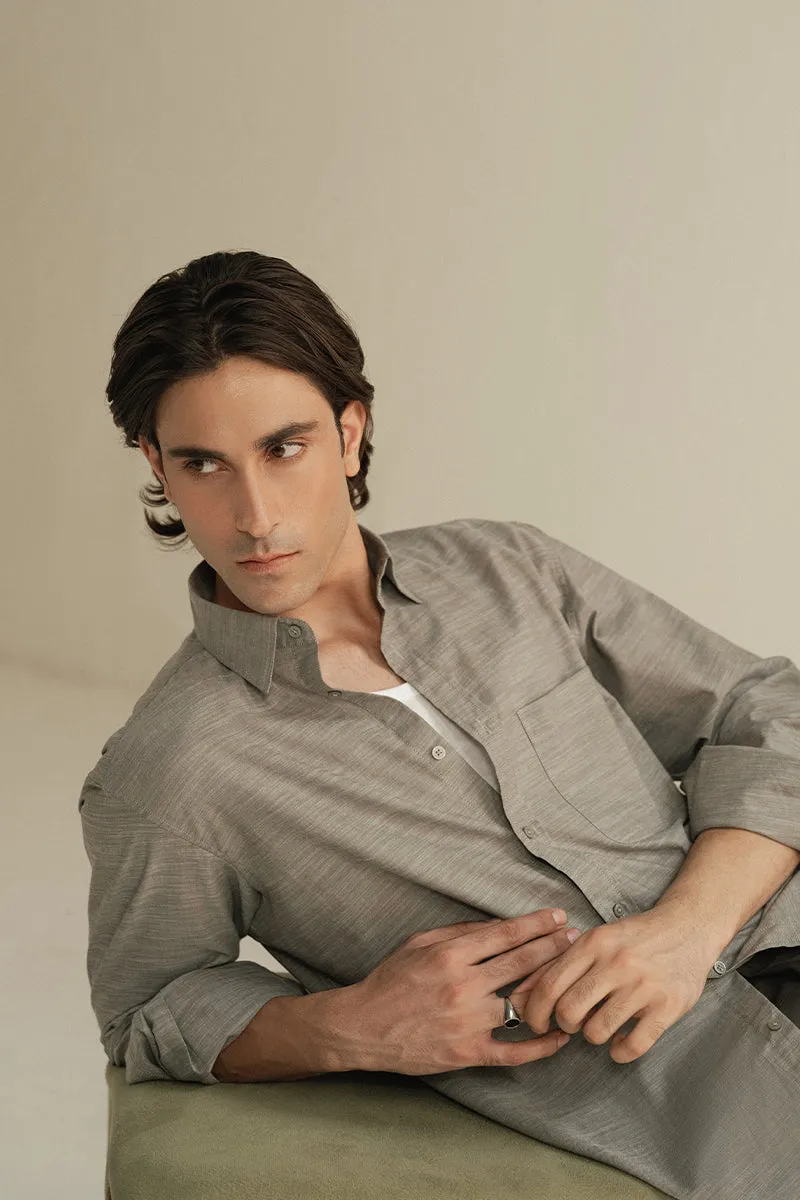 GREY BUTTON DOWN SHIRT