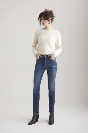 Hannah - High Waist Straight - True Blue