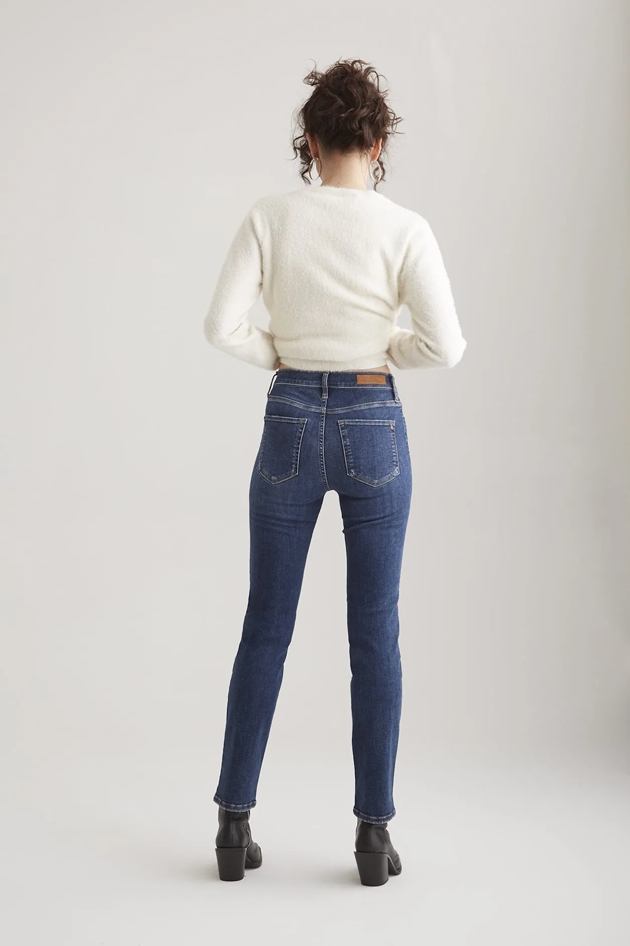 Hannah - High Waist Straight - True Blue