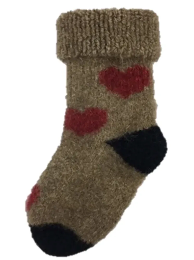 Heart Possum Merino Socks  0 - 4 years