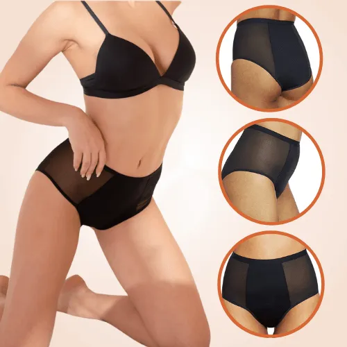 High Waist Mesh Breathable Moderate Absorbency Leak Proof Menstrual Panties
