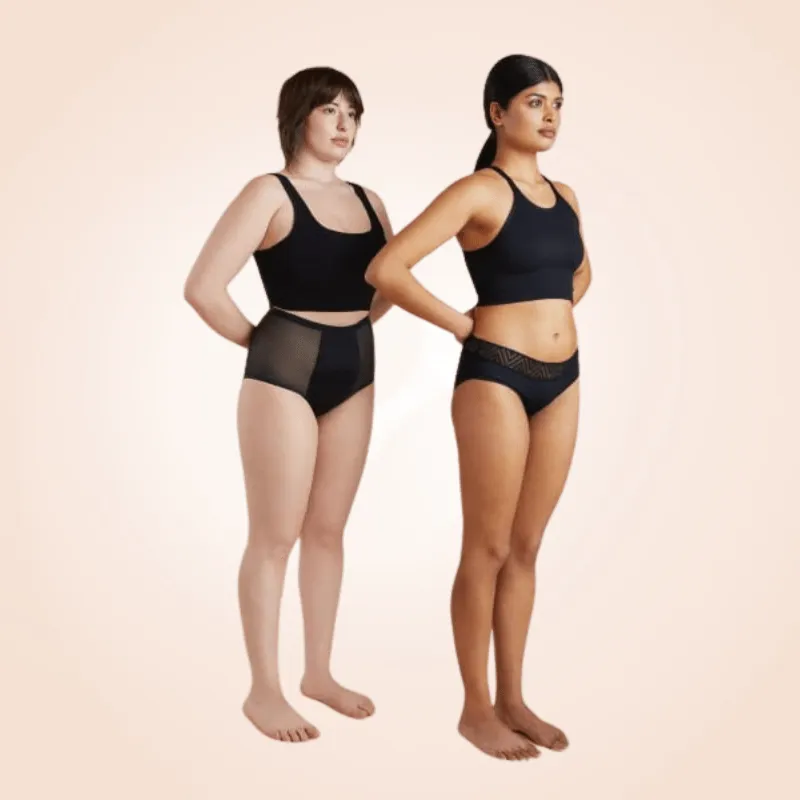High Waist Mesh Breathable Moderate Absorbency Leak Proof Menstrual Panties