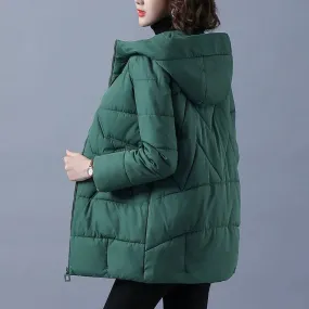 Hooded Cotton Padded Parka Jacket Winter Jacket For Women