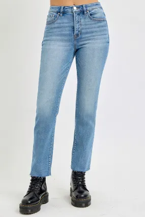 HR Crop Straight Jeans