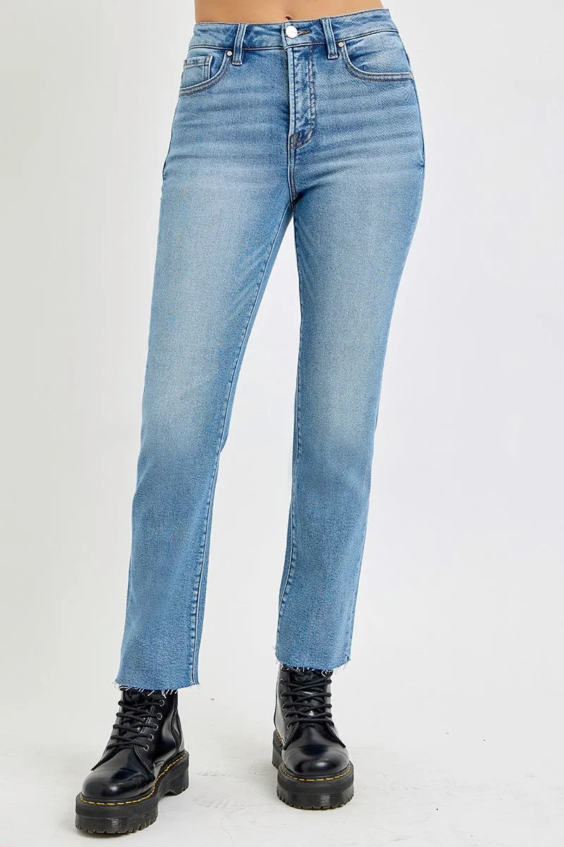 HR Crop Straight Jeans