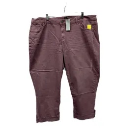 Jeans Cropped By Lane Bryant In Purple, Size: 22