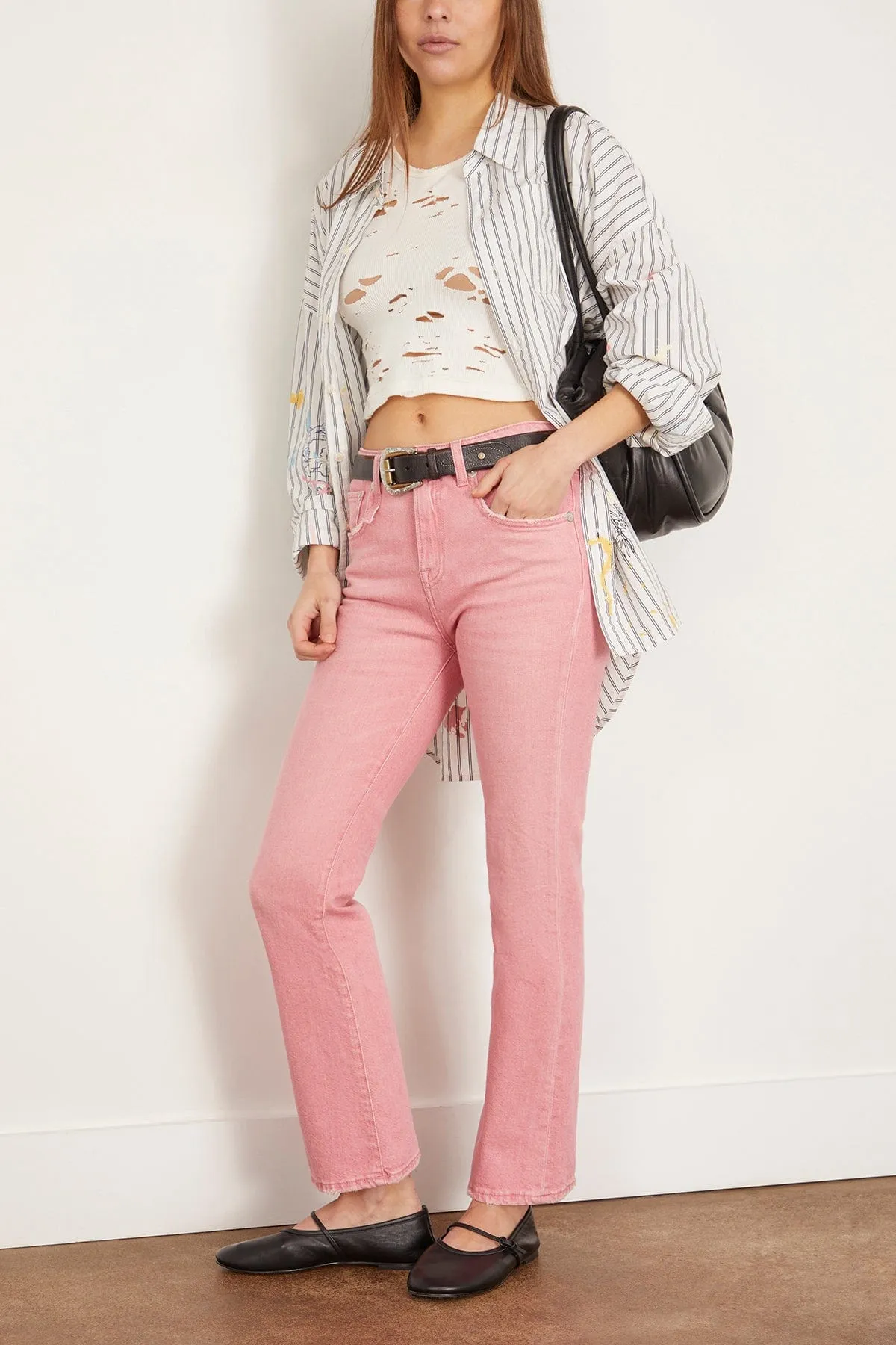 Kick Fit Jean in Coral Stretch