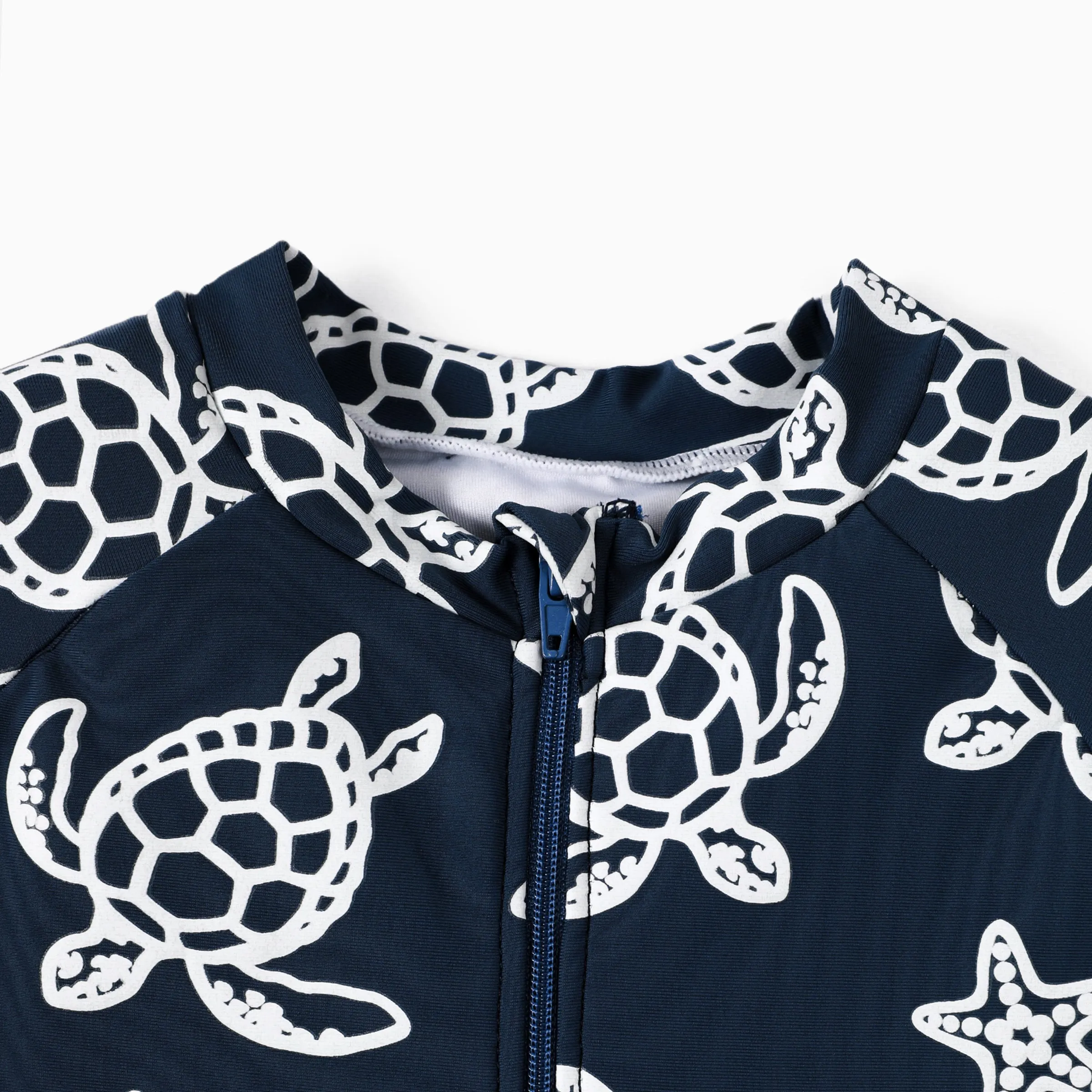 Kid Boy/Girl 2pcs Marine Animal Print Swimsuit with Swimming Cap