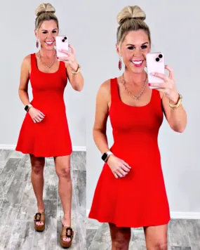 Leading The Trends Tank Dress - Red