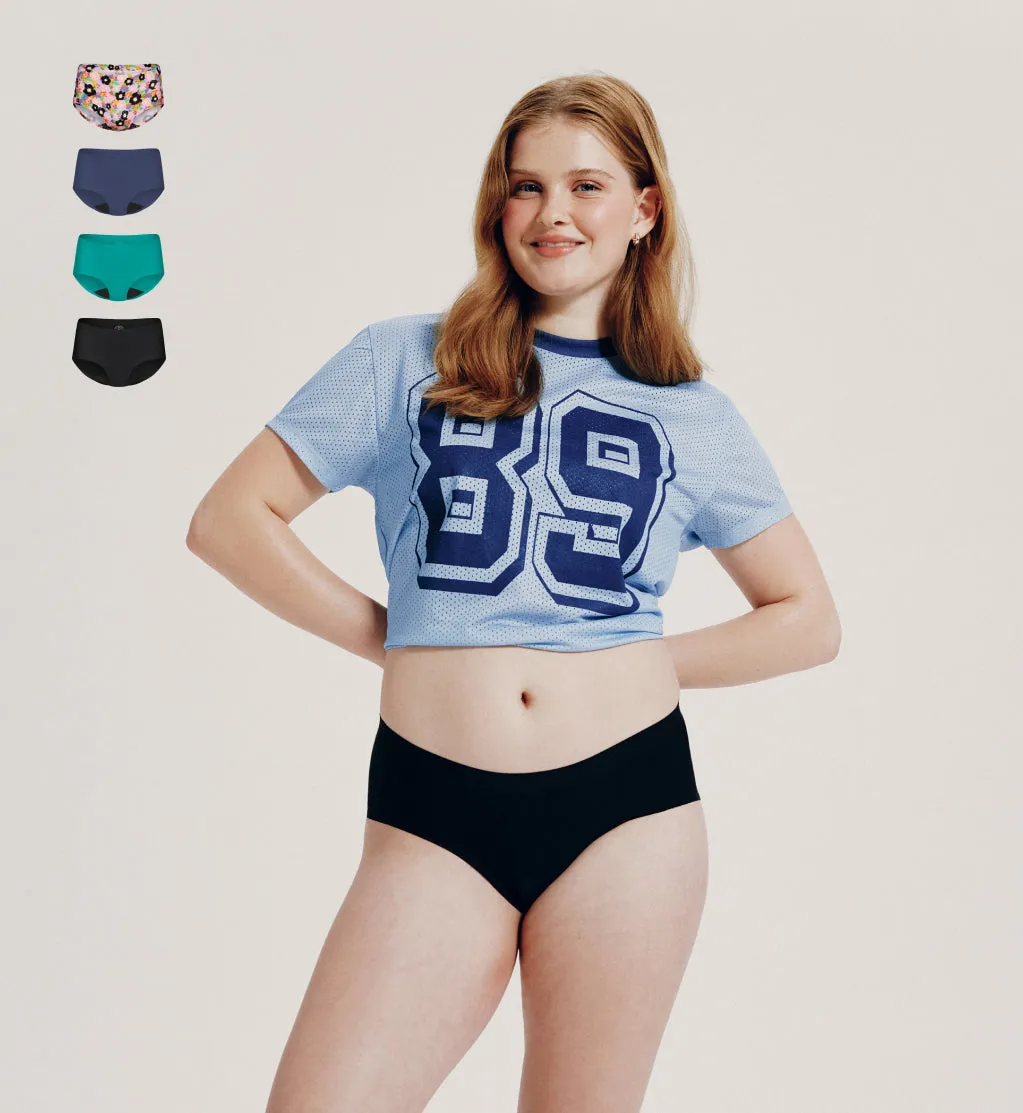 Light Leakproof No-Show Underwear 4-Pack - Boyshort