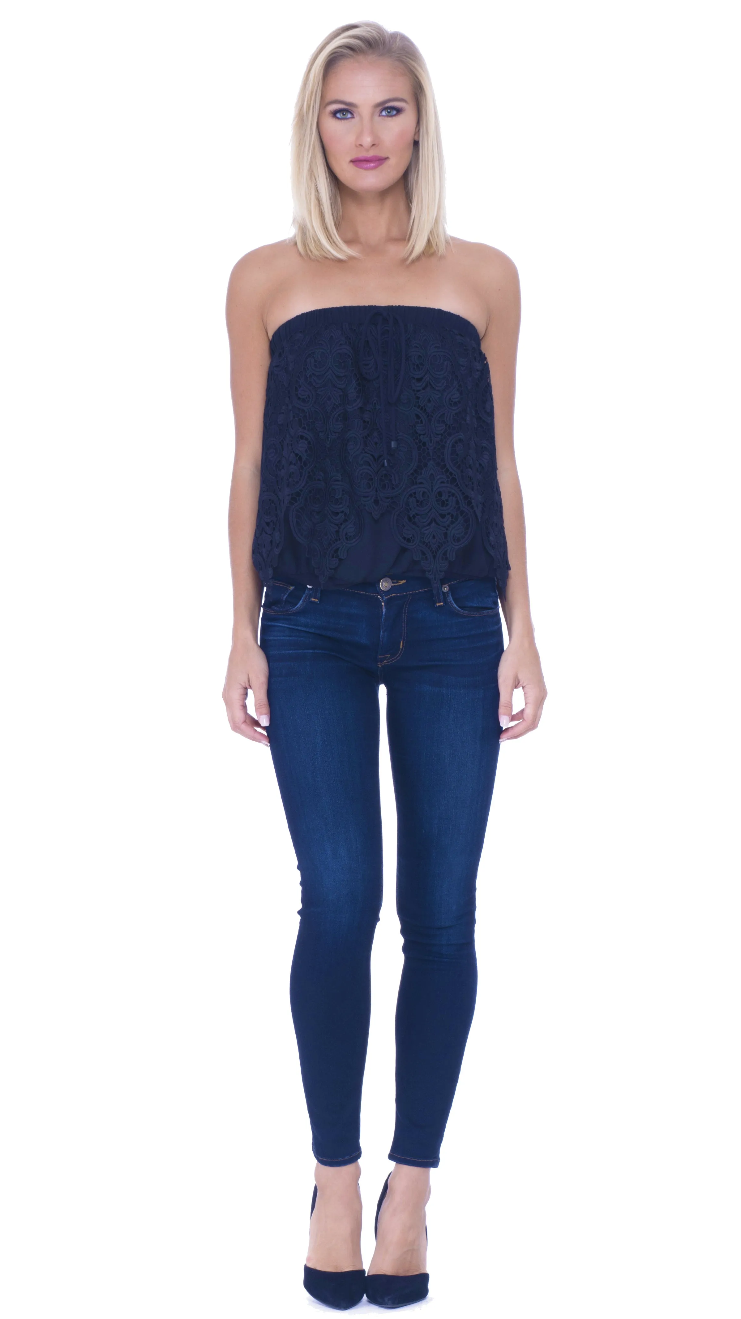 Lisette Lace Tube Top