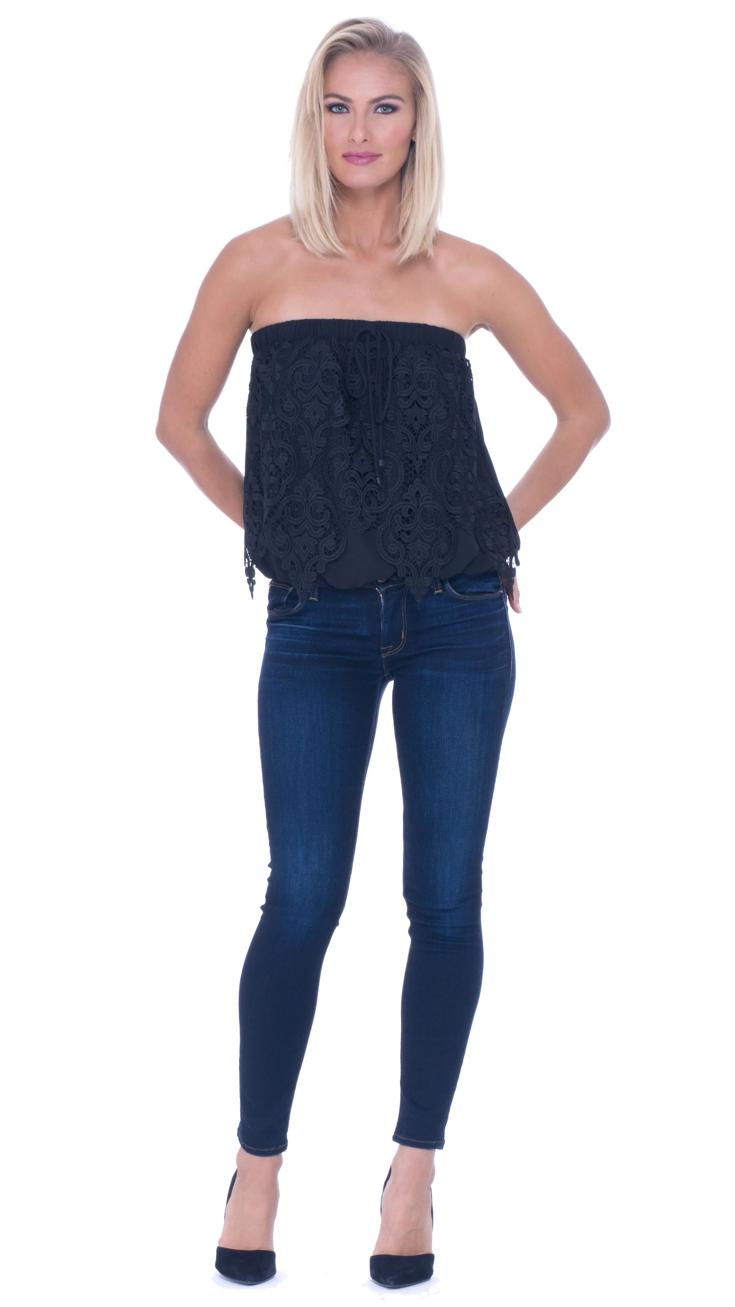 Lisette Lace Tube Top