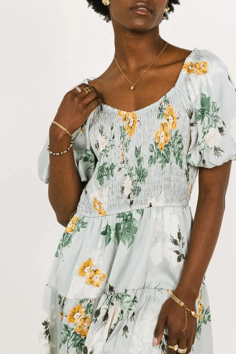 Mariko Smocked Floral Dress - FINAL SALE