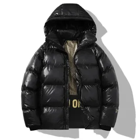 Men's Thick Winter Jacket - Warm Wool Liner Windproof Hooded Parka