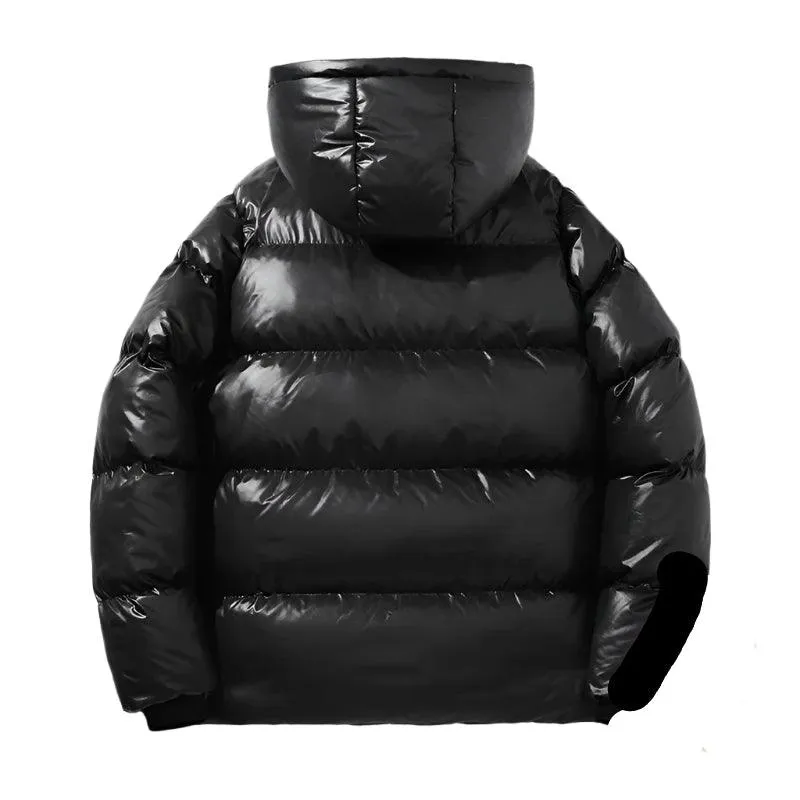 Men's Thick Winter Jacket - Warm Wool Liner Windproof Hooded Parka