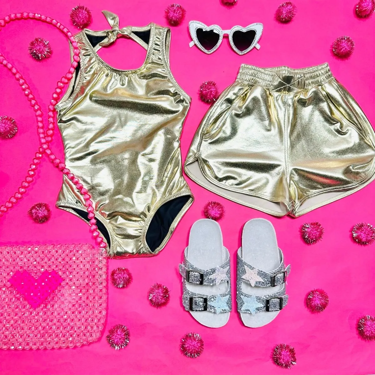 METALLIC ONE PIECE SWIMSUIT