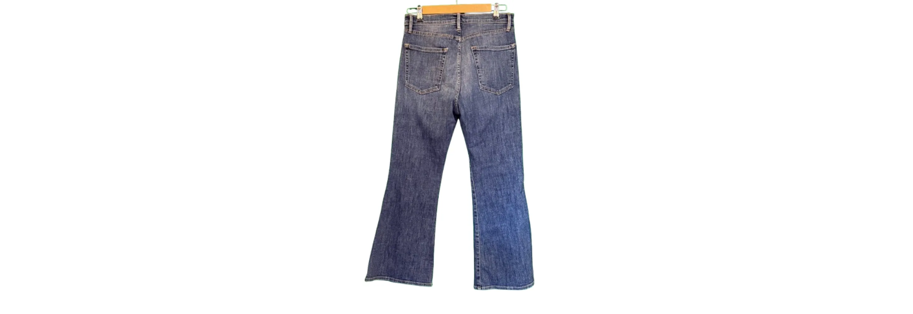 Mid Rise Cropped Flare Jeans in Medium Wash SZ 29 - Frame Denim