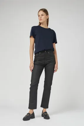 Mika Coated Denim Straight Leg Jeans