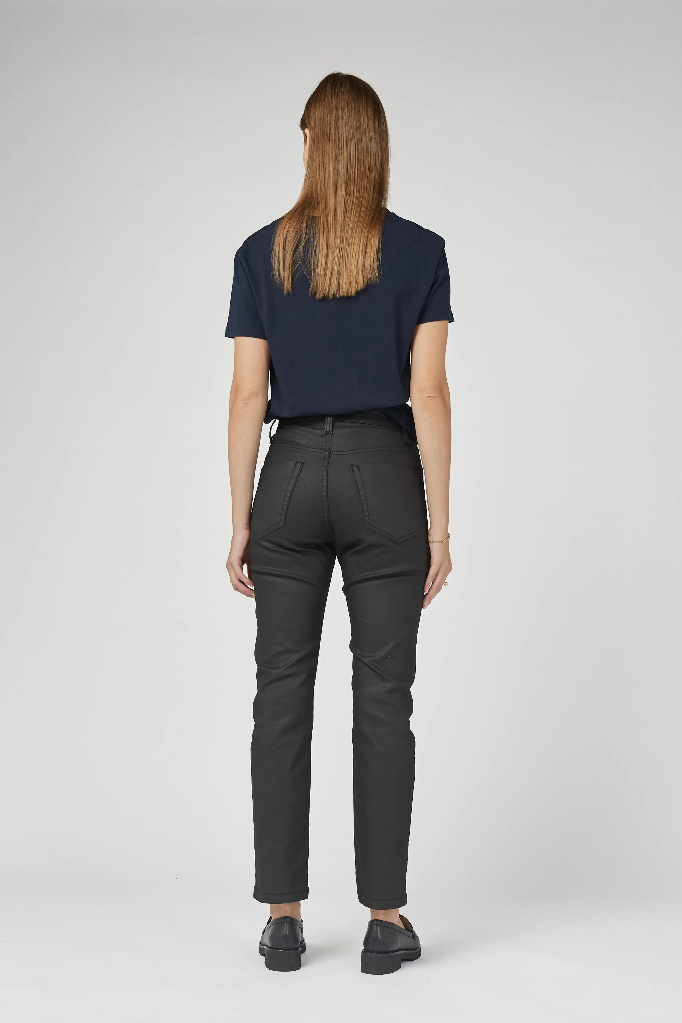 Mika Coated Denim Straight Leg Jeans