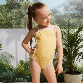 MIL Hibiscus Print on Golden Hour Plush 1 Pc Swimsuit