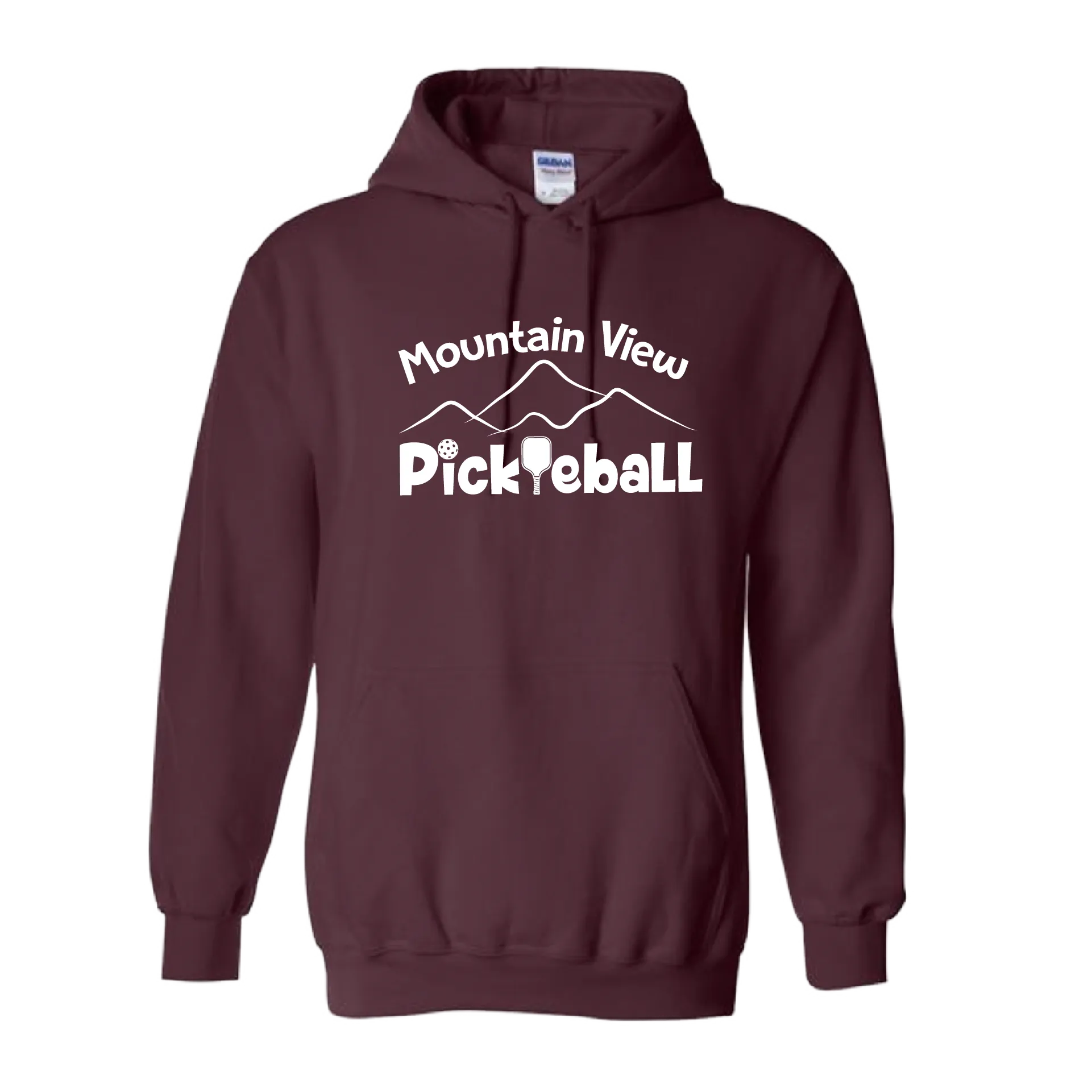 Mountain View Pickleball Club | Unisex Hoodie Pickleball Sweatshirt | 50% Cotton 50% Polyester