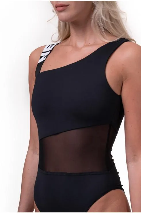 Nebbia One Shoulder Sporty Swimsuit 559 - Black