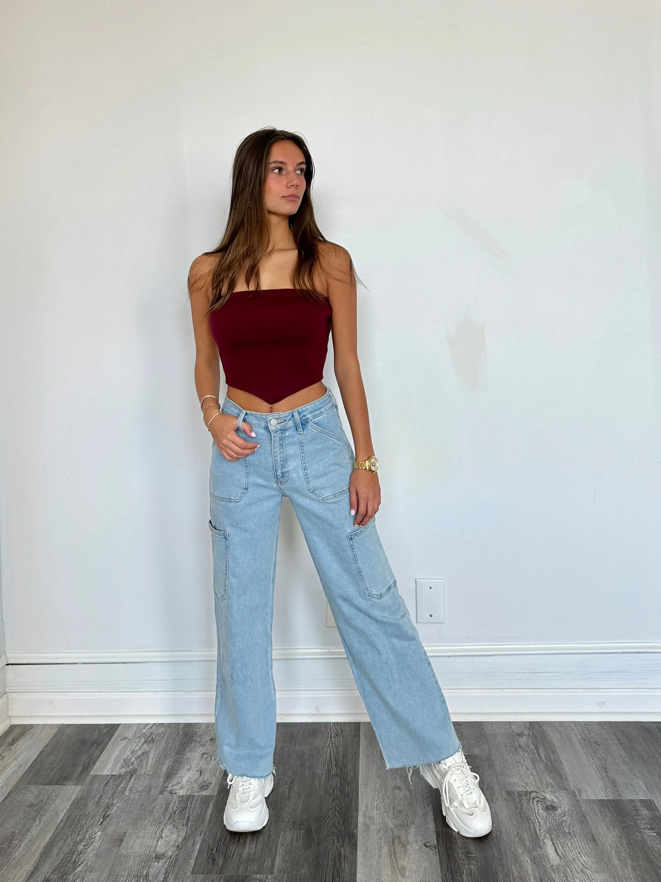 Never Ending Tube Top Maroon