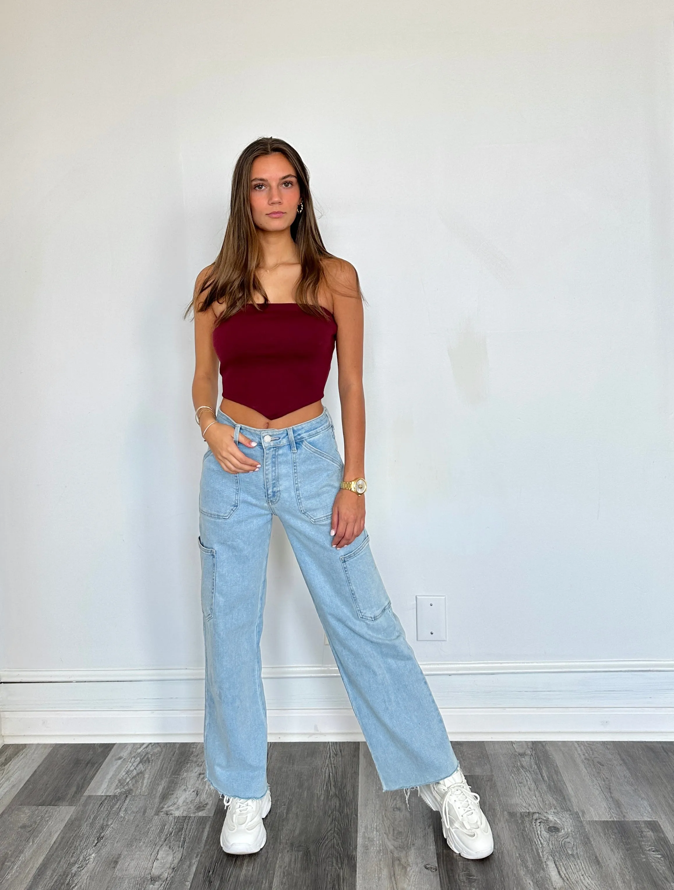 Never Ending Tube Top Maroon