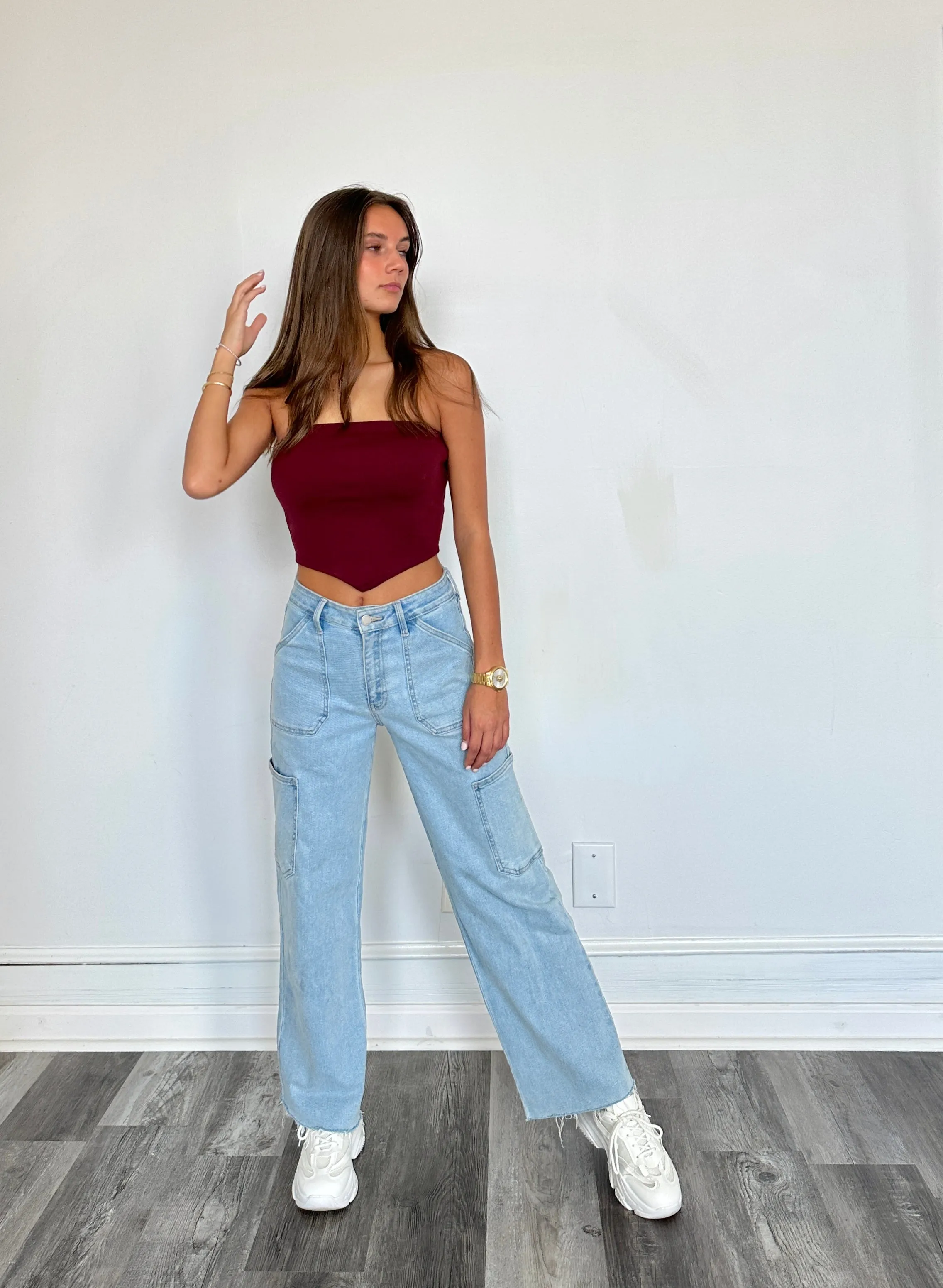 Never Ending Tube Top Maroon