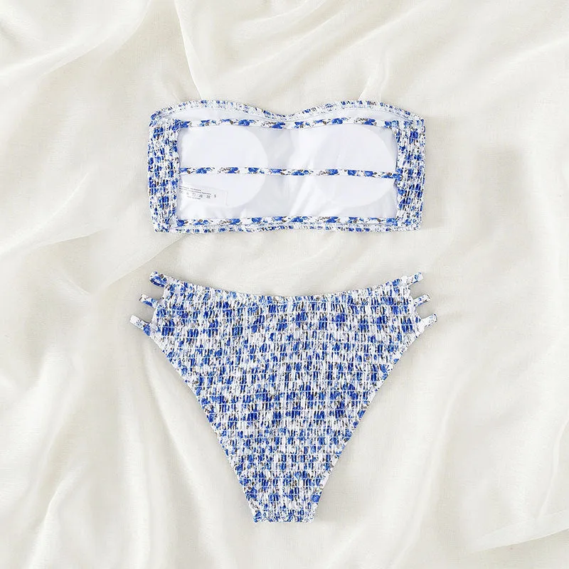 New European and American Style Spaghetti Strap Athletic Beach Bikini Separated Swimsuit