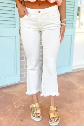 No Complaints Here Cropped Flare Jeans