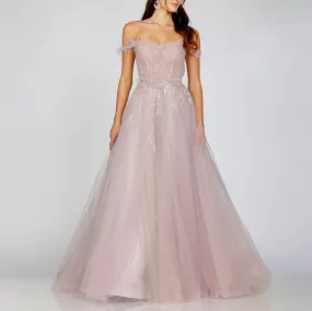 Off-Shoulder Corset Ballgown