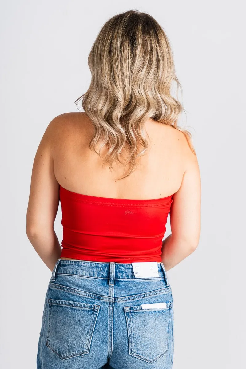 OKLA tube top crimson