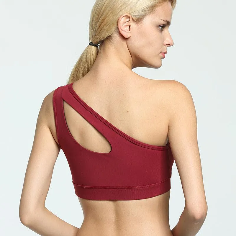 One-shoulder Shockproof Running Bra