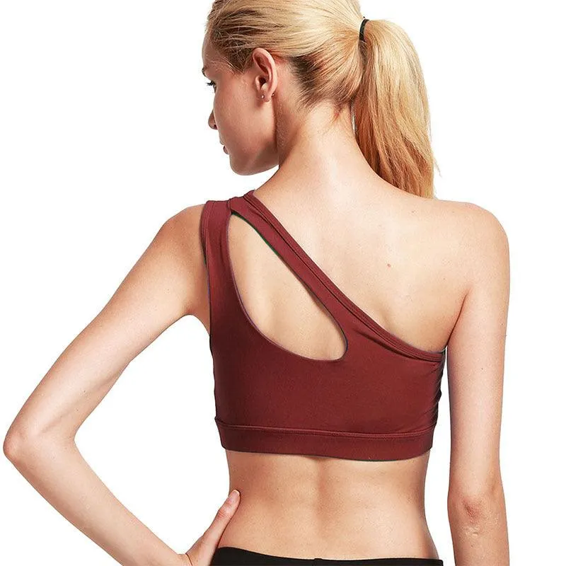 One-shoulder Shockproof Running Bra