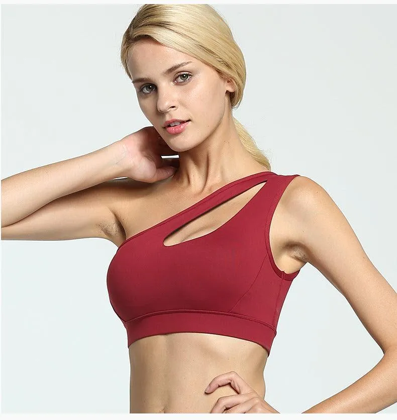 One-shoulder Shockproof Running Bra