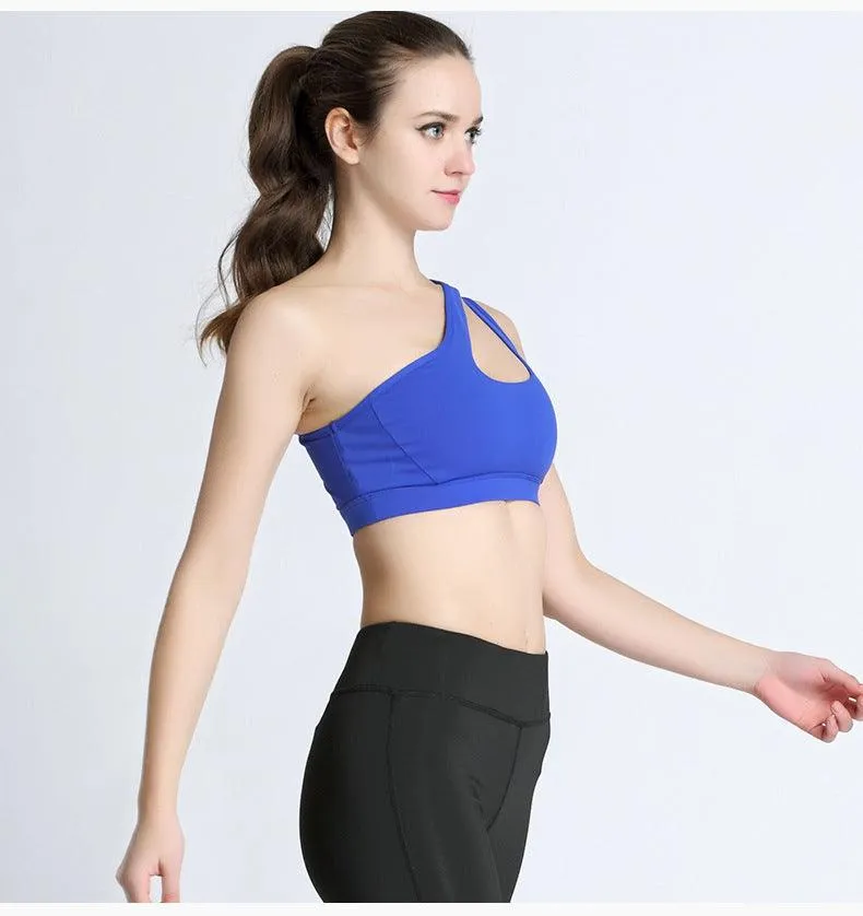 One-shoulder Shockproof Running Bra
