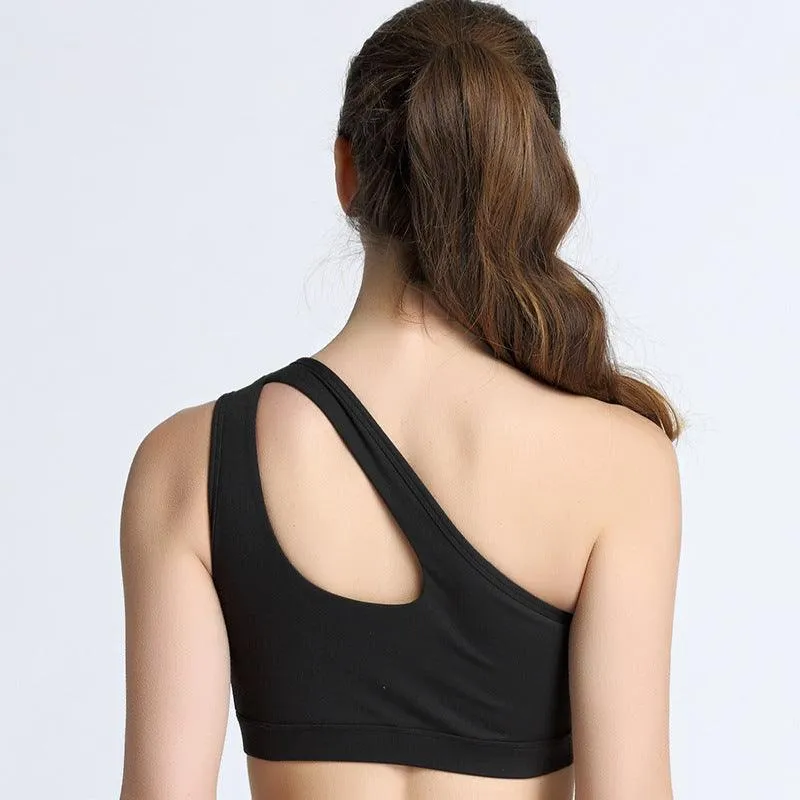 One-shoulder Shockproof Running Bra