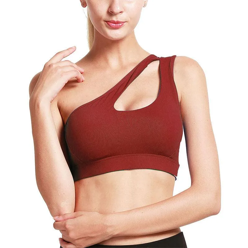 One-shoulder Shockproof Running Bra