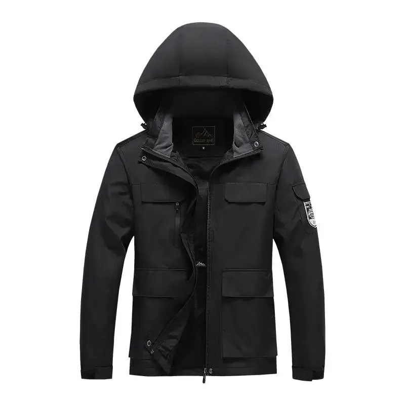 Parka Homme ForceHiver - Vert Militaire Coupe-Vent