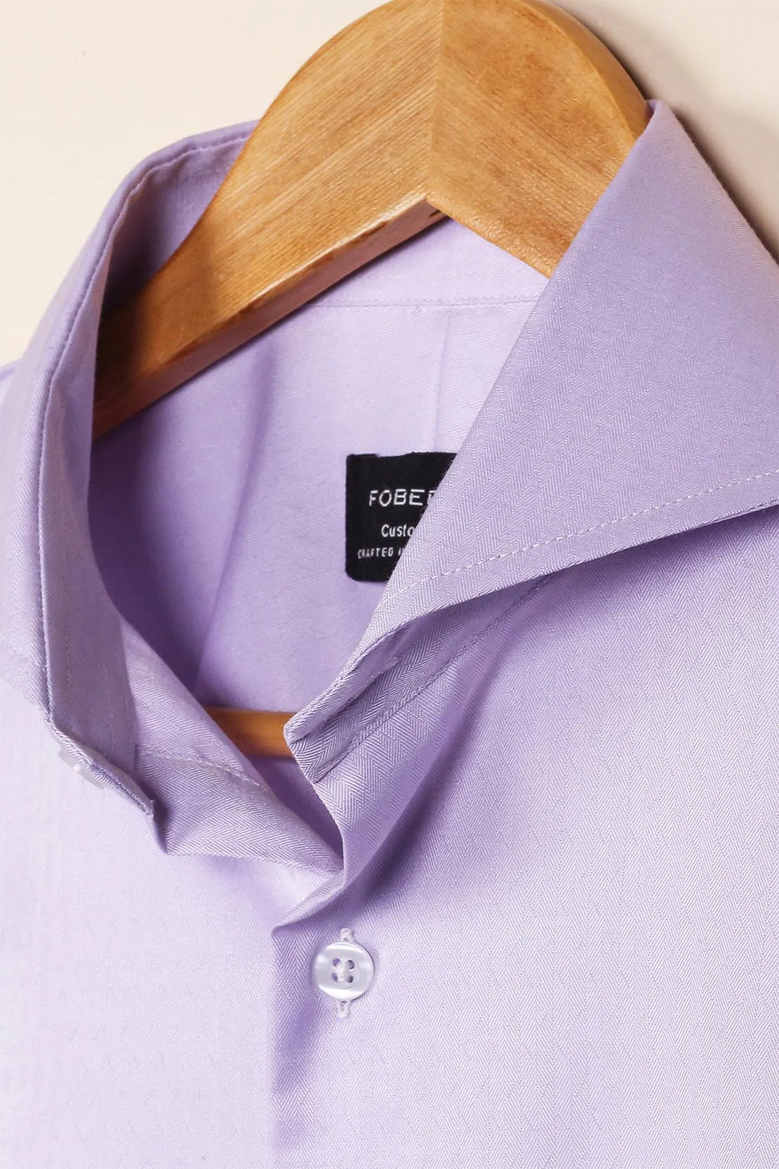Pastel Purple Self Jaquard Shirt