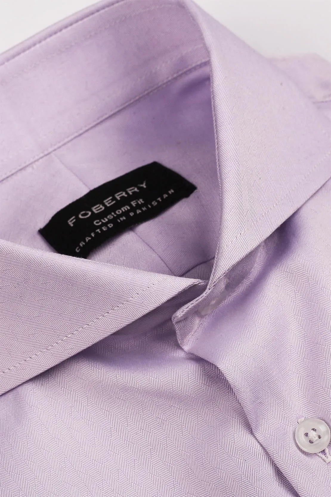 Pastel Purple Self Jaquard Shirt