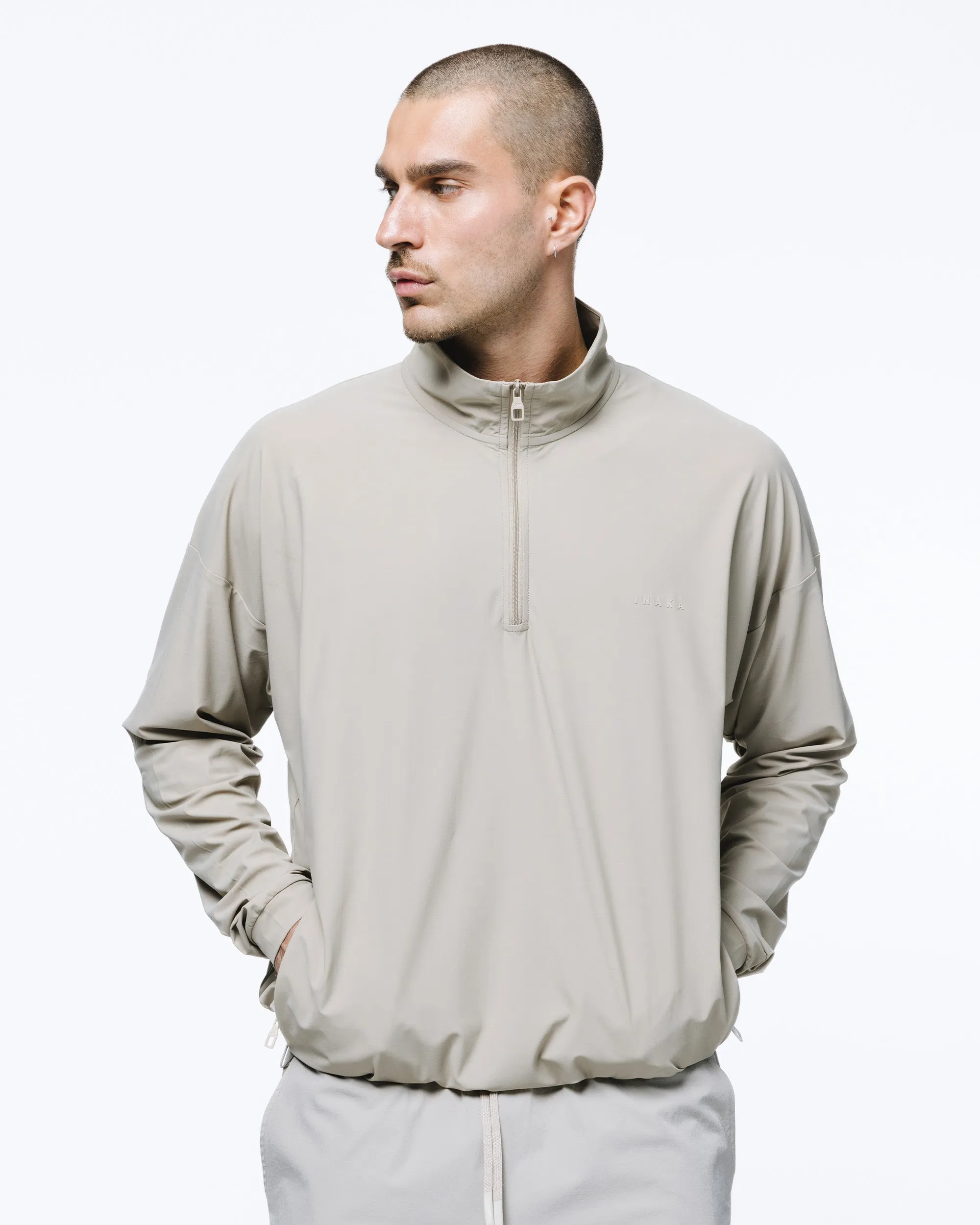 PERFORMANCE CLUB 1/4 ZIP JACKET - TAUPE
